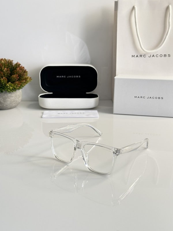 Marc Jacobss Transparent Full Rim Rectangle Sunglasses