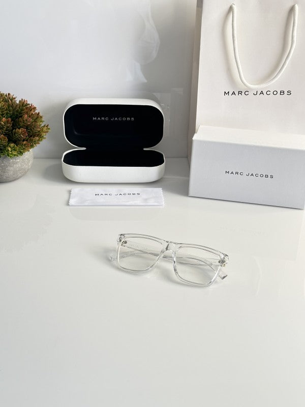 Marc Jacobss Transparent Full Rim Rectangle Sunglasses