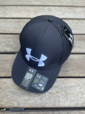 UndirArmour Black And White Front Logo Net Premium Unisex Cap