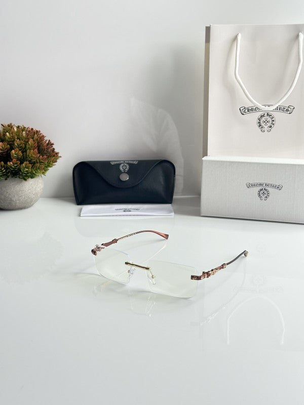 Chrome Heart Copper Frame Unisex Sunglasses