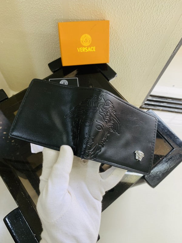 VERSACEE FULL BLACK PRINTED PREMIUM QUALITY WALLET