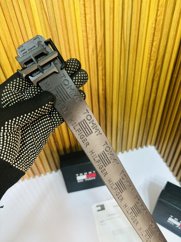 TOMMY HILFIGER BLACK BROWN PREMIUM QUALITY BELT