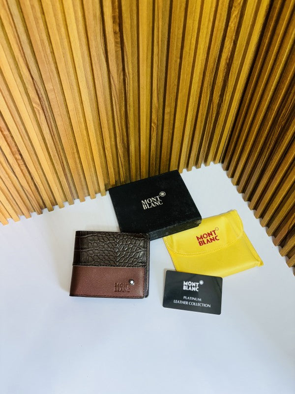 MONT BLAN C BROWN PRINTED PREMIUM QUALITY WALLET