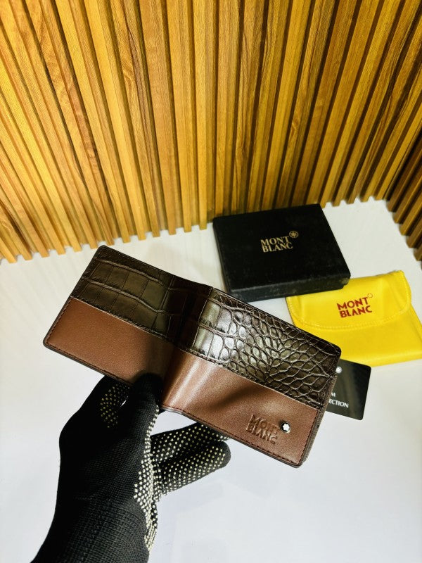 MONT BLAN C BROWN PRINTED PREMIUM QUALITY WALLET