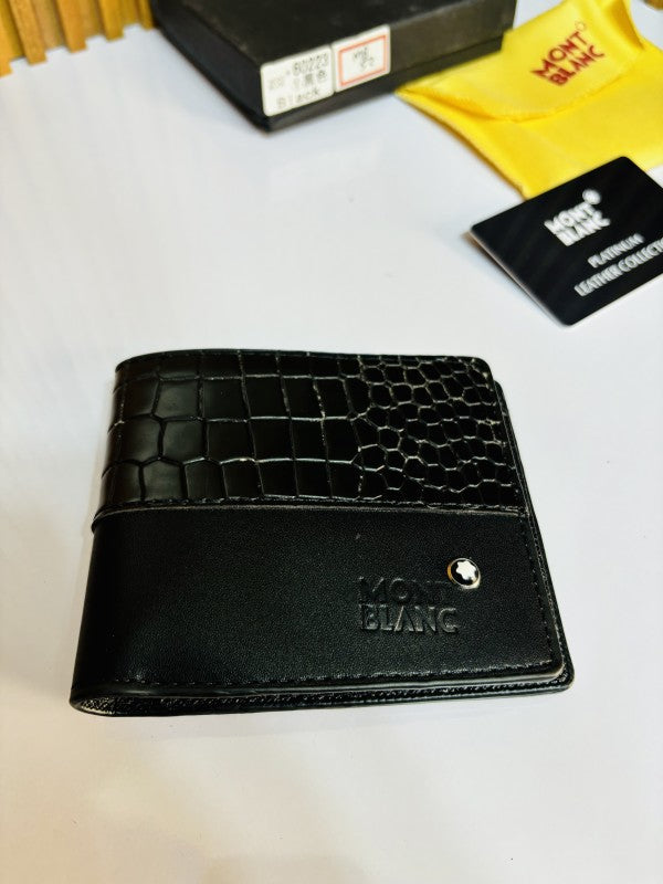 MONT BLAN C FULL BLACK PRINTED PREMIUM QUALITY WALLET