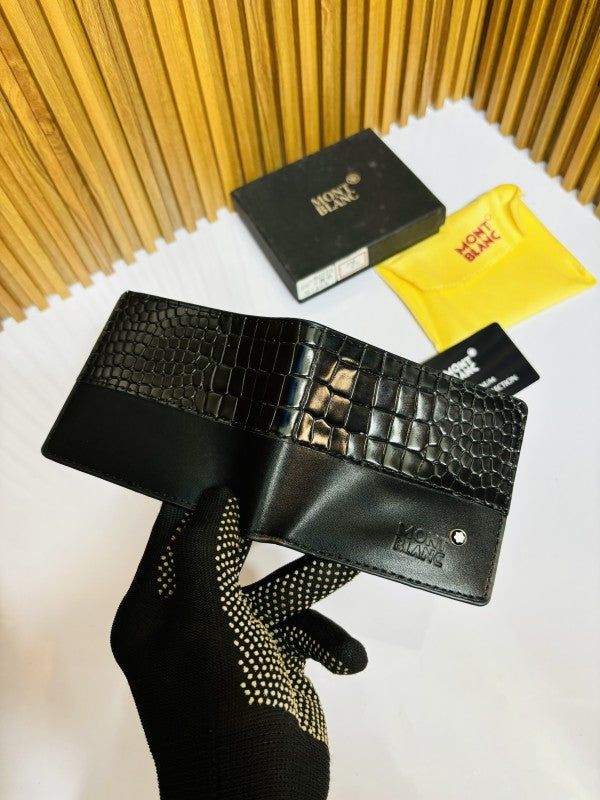 MONT BLAN C FULL BLACK PRINTED PREMIUM QUALITY WALLET