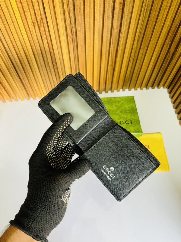 GUCC I FULL BLACK PRINTED PREMIUM QUALITY WALLET