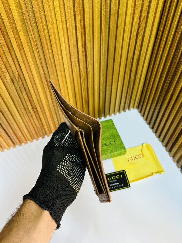 GUCC I BROWN PRINTED PREMIUM QUALITY WALLET