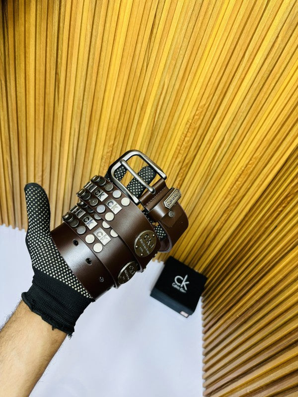 CALVIN KLEI N BROWN FULL RIBBIT PREMIUM QUALITY BELT