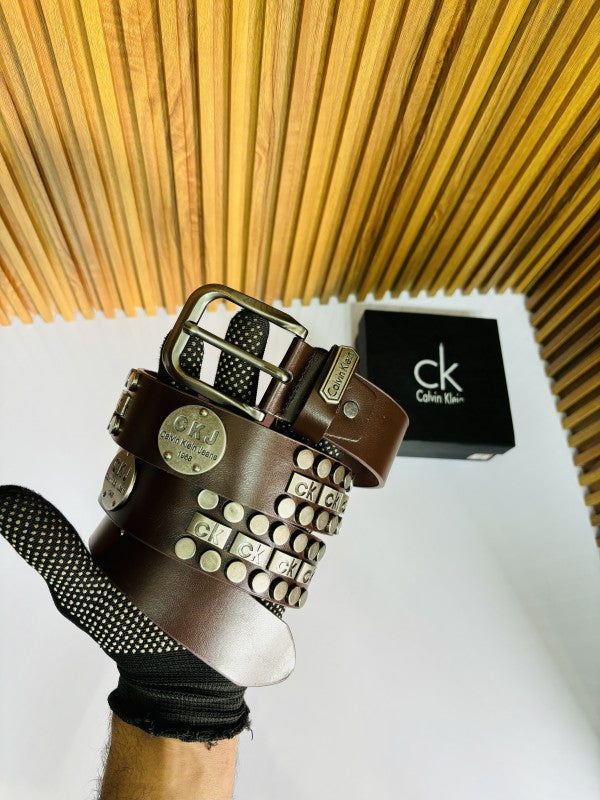 CALVIN KLEI N BROWN FULL RIBBIT PREMIUM QUALITY BELT