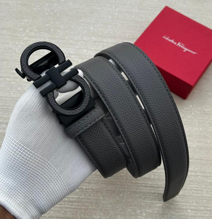 SALVATORE FERRAGAM_O GREY PREMIUM QUALITY AUTOMATIC LOCK BELT