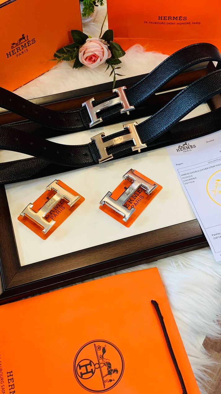 HERMEES 2 PCS PREMIUM QUALITY BELT COMBO