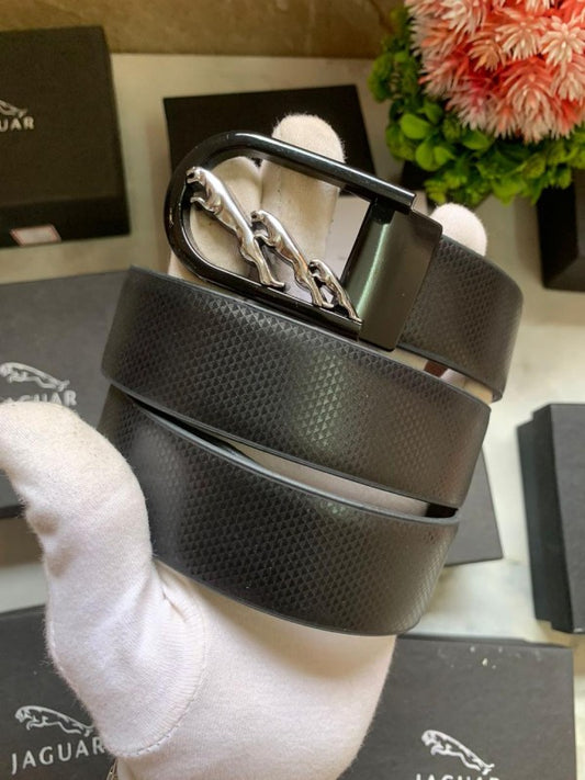 JAGUAR BLACK N SILVER NEW LEATHER QUALITY