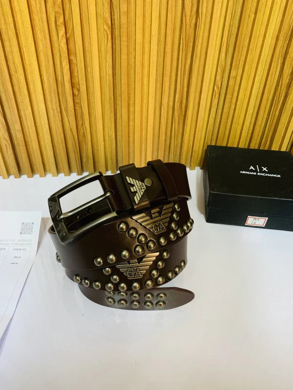 ARMAN I BROWN FULL RIBBIT PREMIUM QUALITY BELT