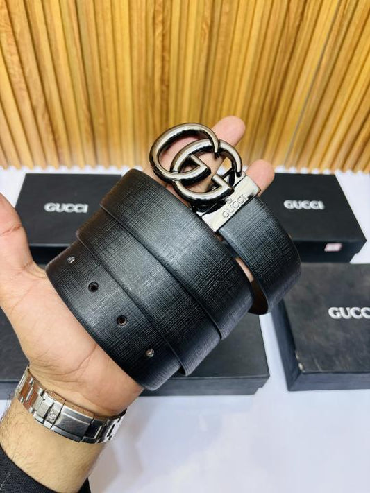 GUCC_I FULL BLACK PREMIUM WITH QUALITY REVERSIBLE BELT