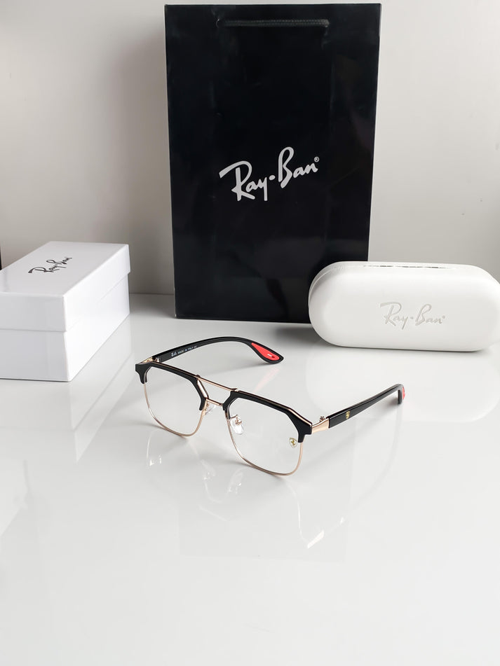 Ray Bans Black and white Unisex Sunglasses